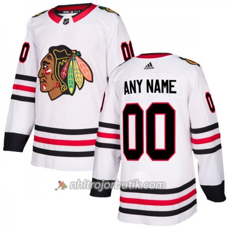 Män Ishockey Chicago Blackhawks Tröja med eget tryck Adidas 2017-2018 Vit Authentic